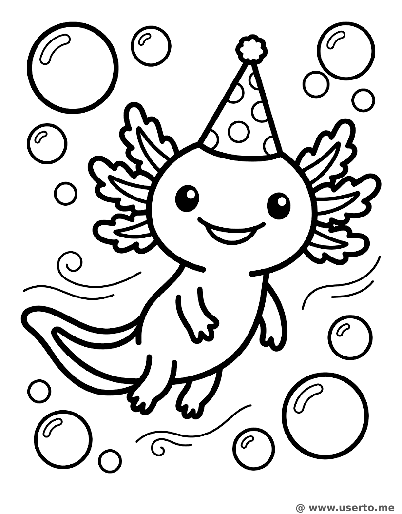 O Axolote Feliz na Festa