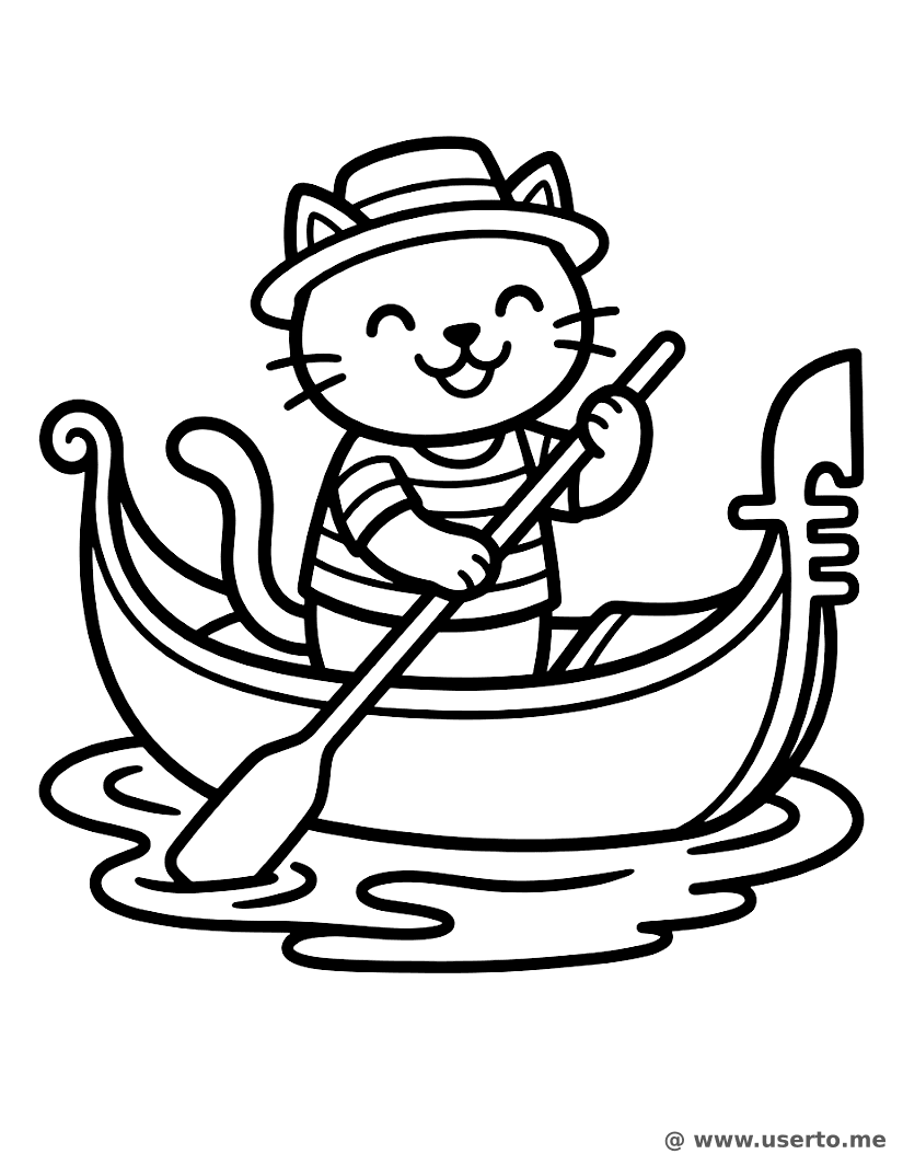 Gondel der Venedig-Katze
