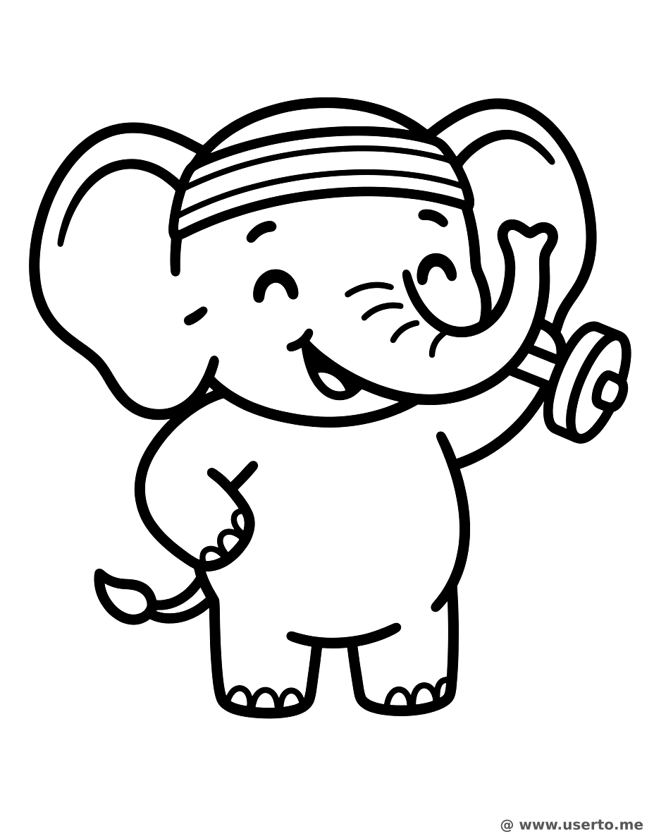 Strong Elephant Calf