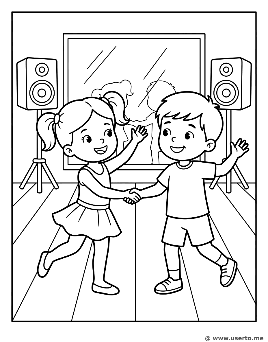 K-Pop 댄스 연습 중