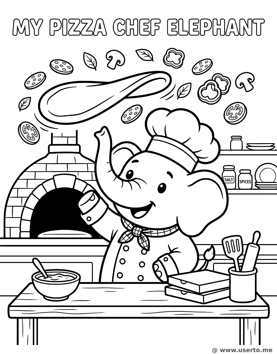 Pizza Chef Elephant