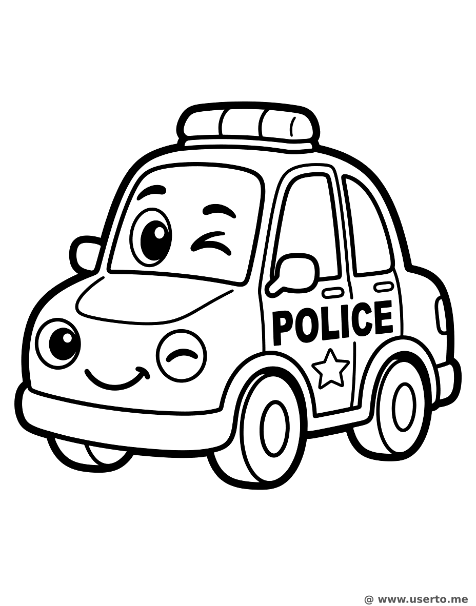 윙크하는 꼬마 경찰차