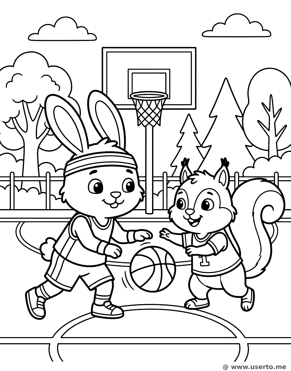 숲속 친구들의 농구 시합