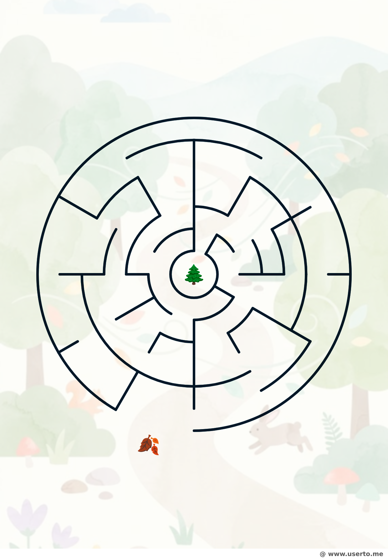 Wirbeln durch den Wald