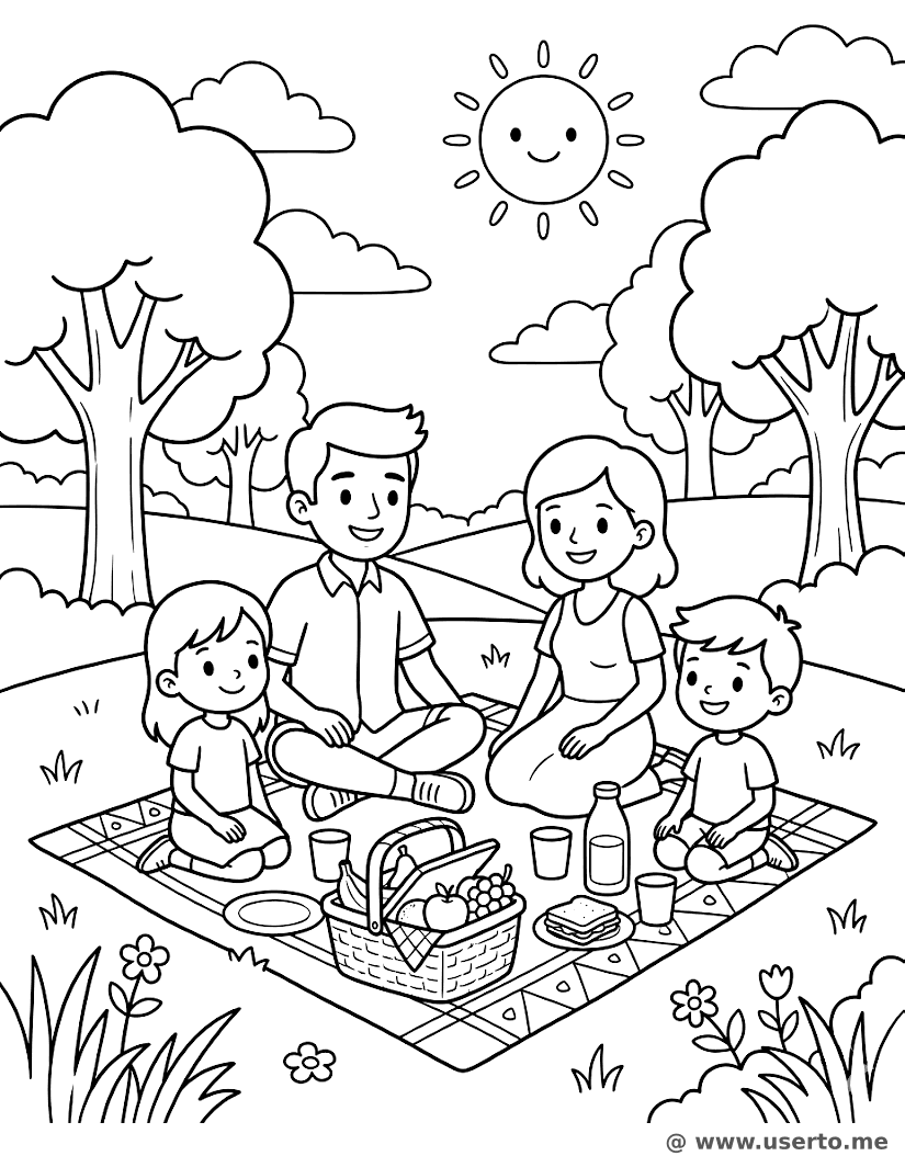 화창한 가족 소풍