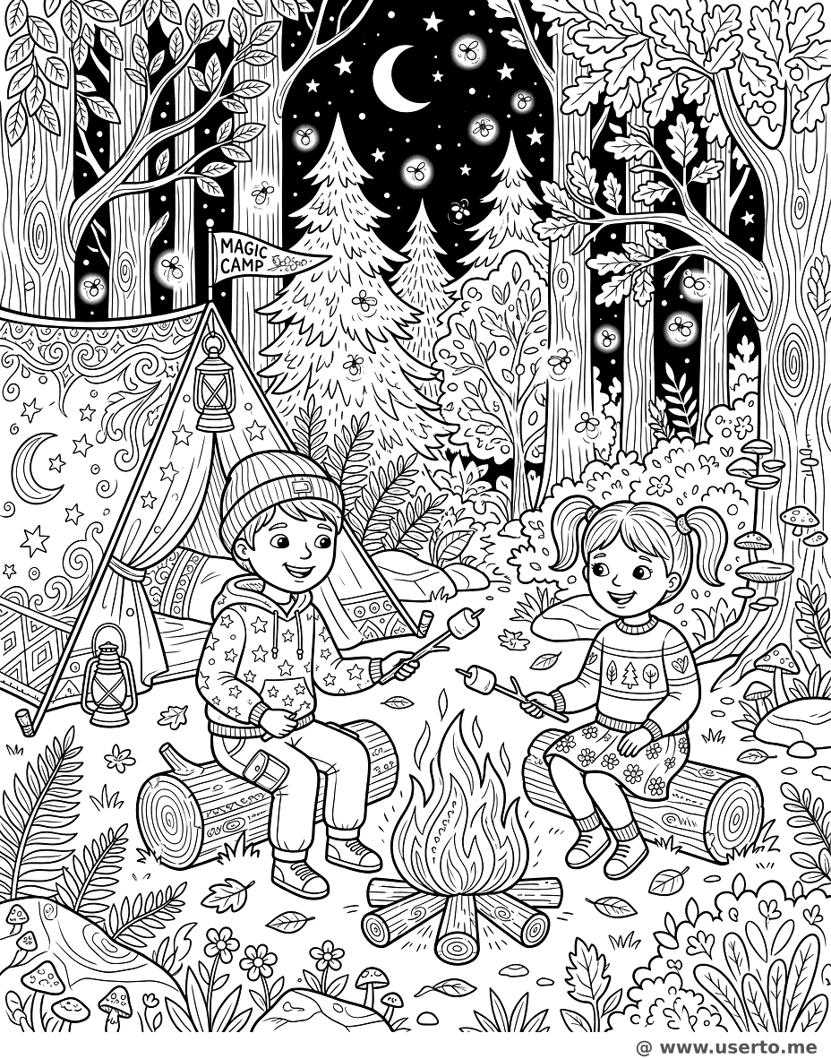 마법의 숲 캠핑