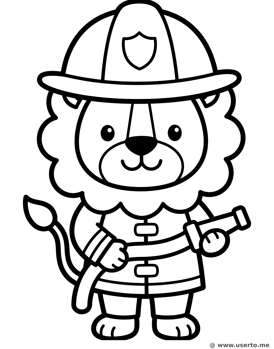 용감한 사자 소방관