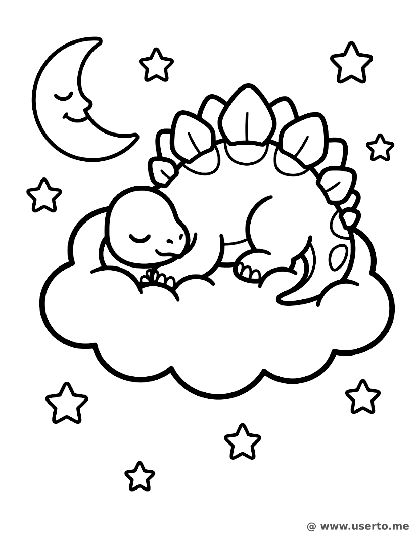 Der schläfrige Stegosaurus-Mond