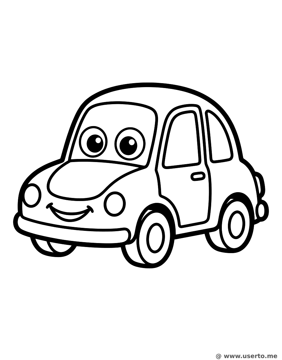 Smiling Little Red Car