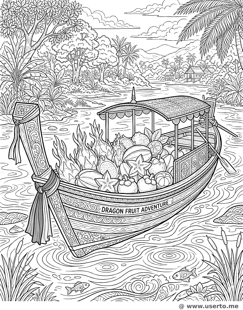 O Barco de Frutas do Mercado Flutuante