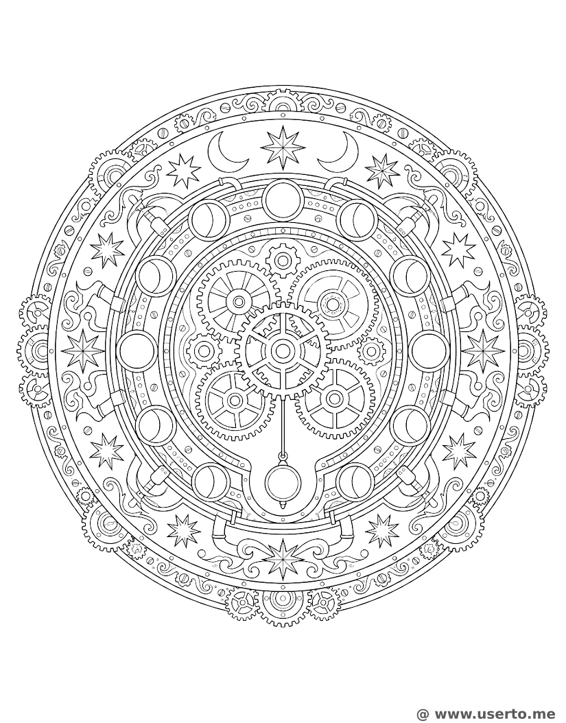 Cosmic Mechanical Clockwork Gear