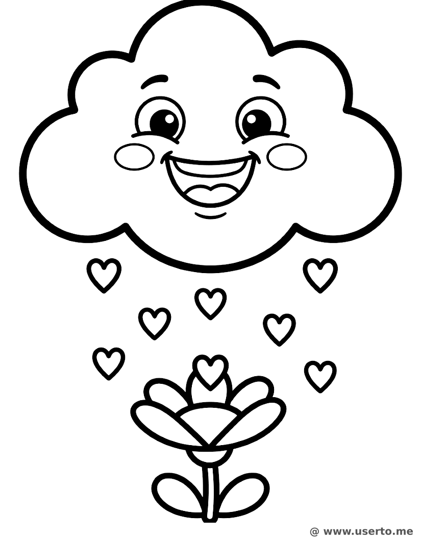 Lluvia de Corazones de la Nube