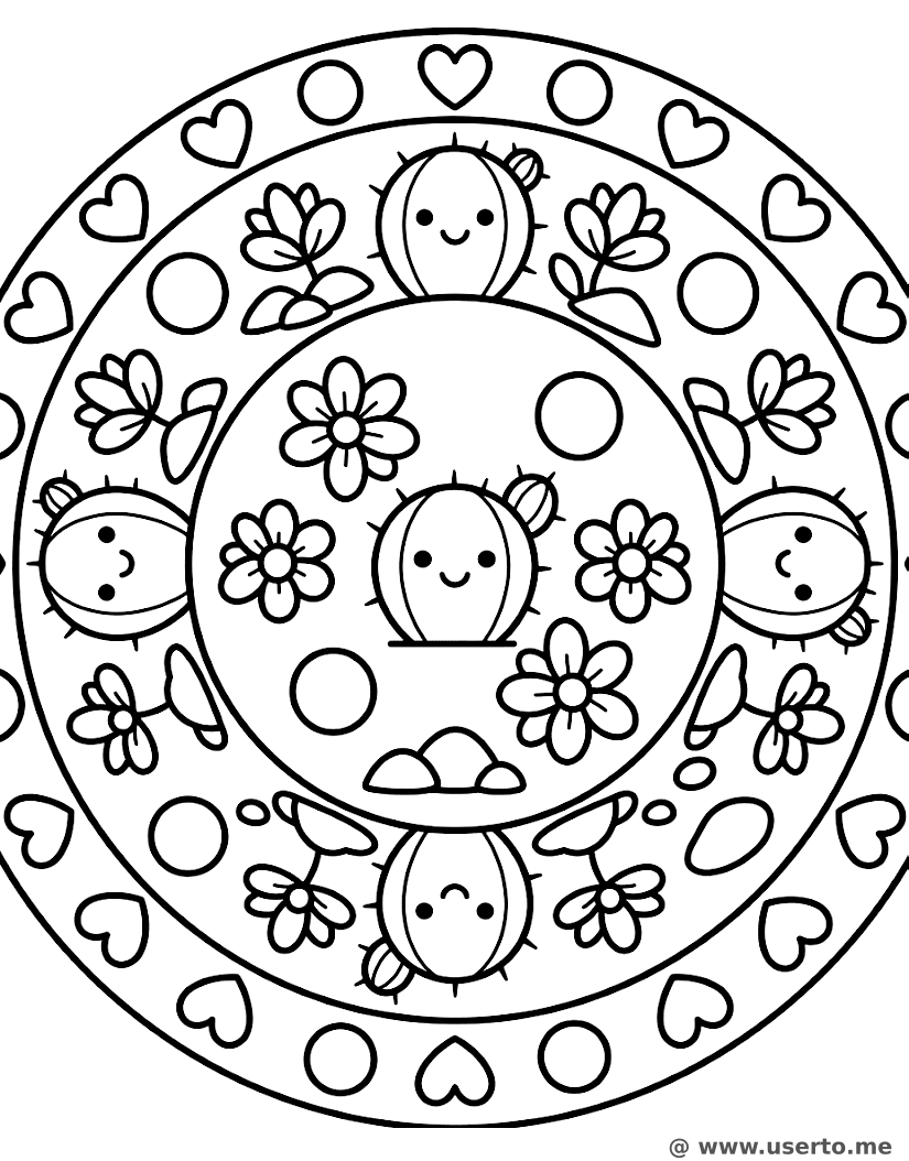 Círculo de Flores de Cacto Amigo