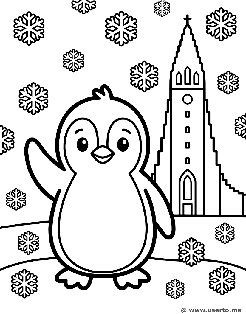 Penguin at the Ice Church