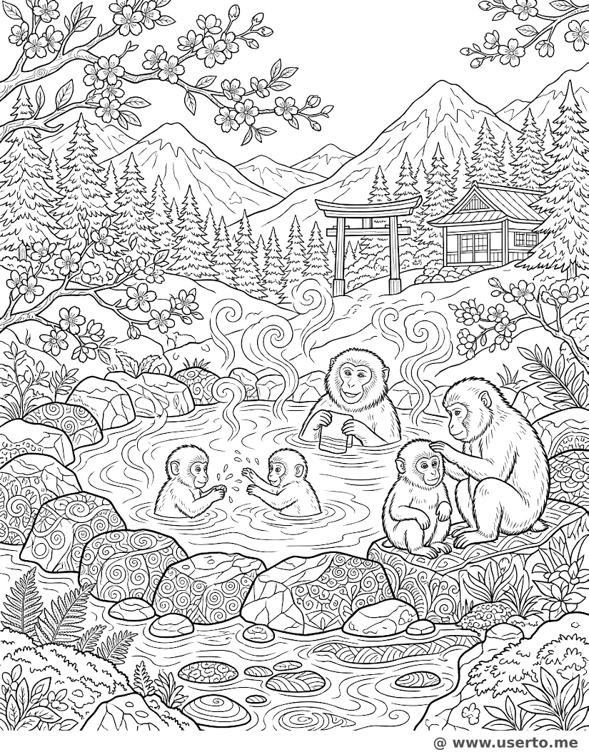 Onsen do Macaco da Neve Zen
