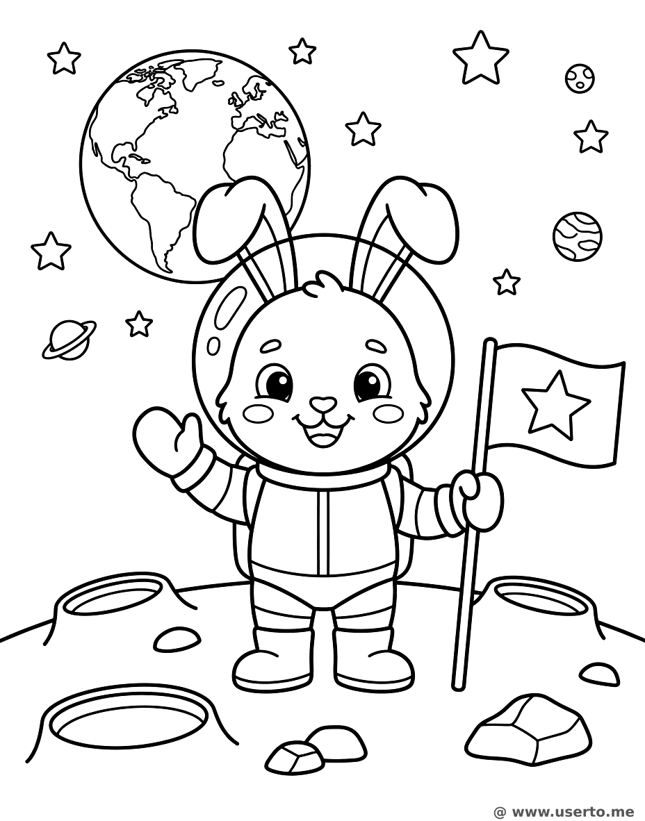 우주인 토끼 친구