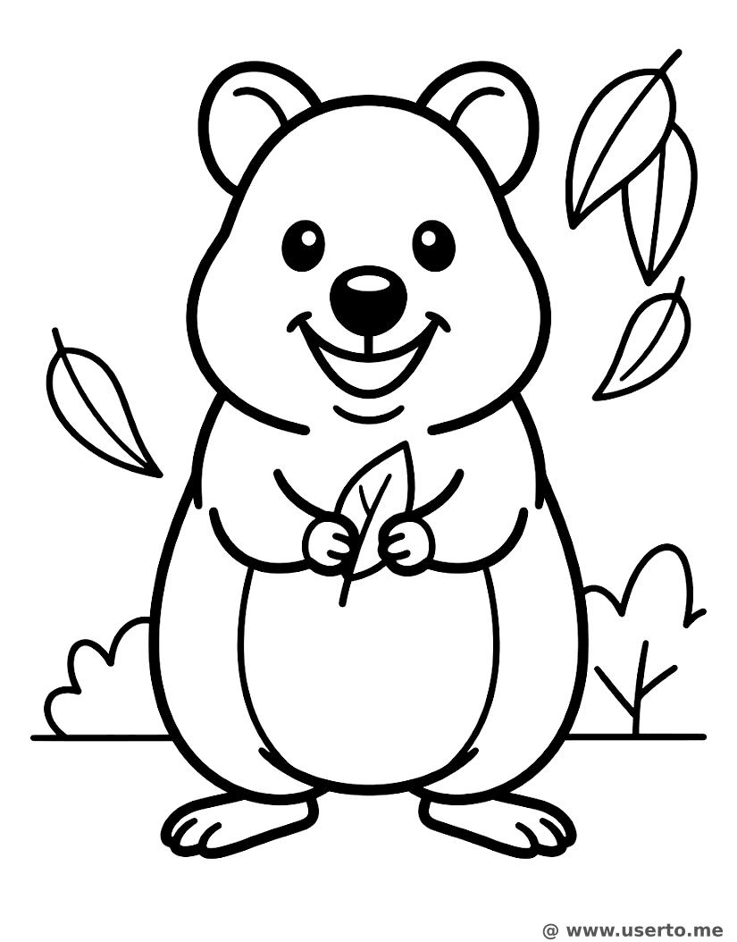 Quokka Feliz en el Bosque