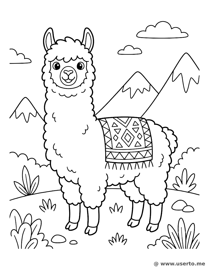 Tapiz Azteca de Llama y Alpaca