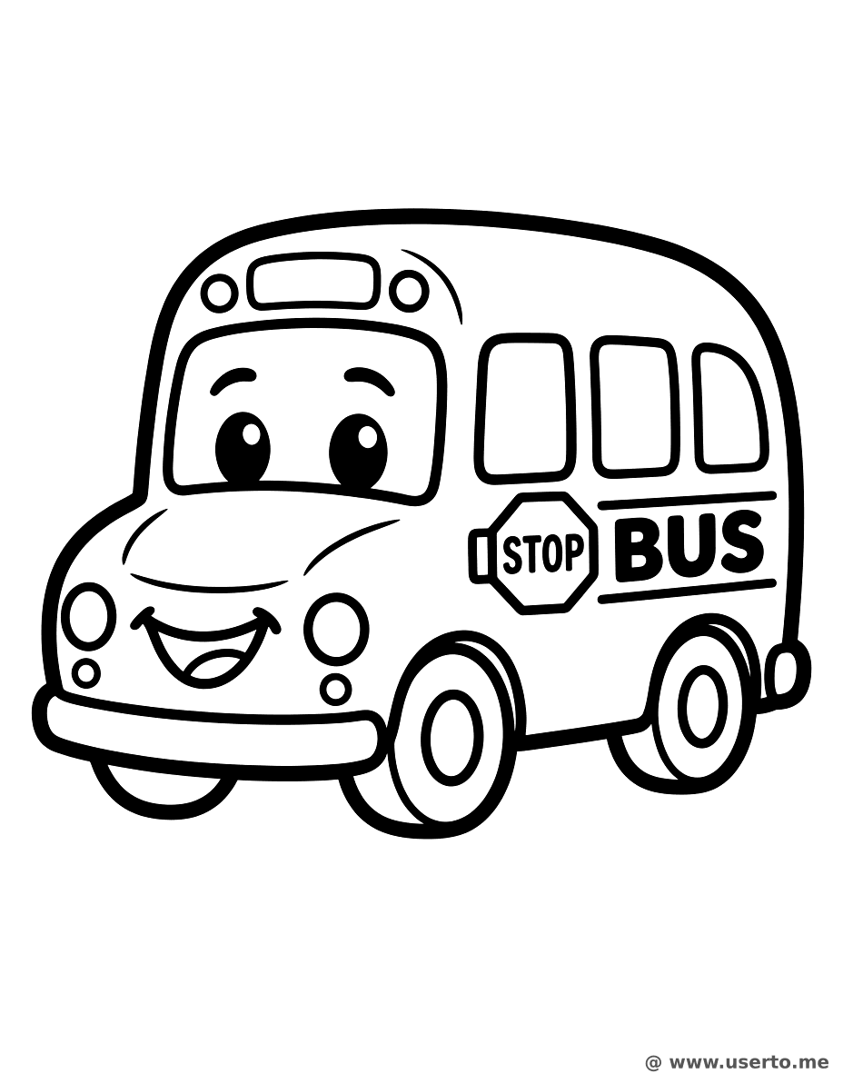 웃는 아기 스쿨버스