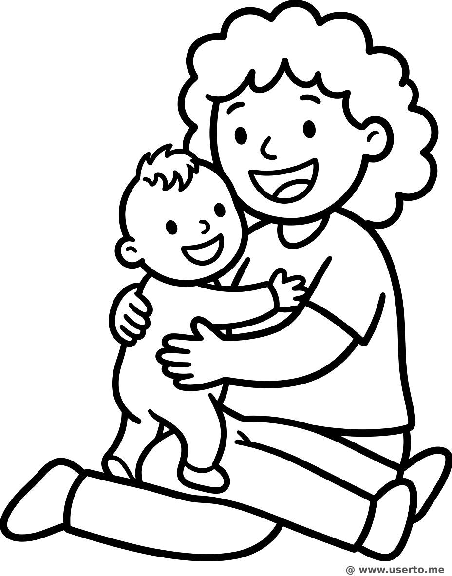 엄마랑 아기랑 포옹