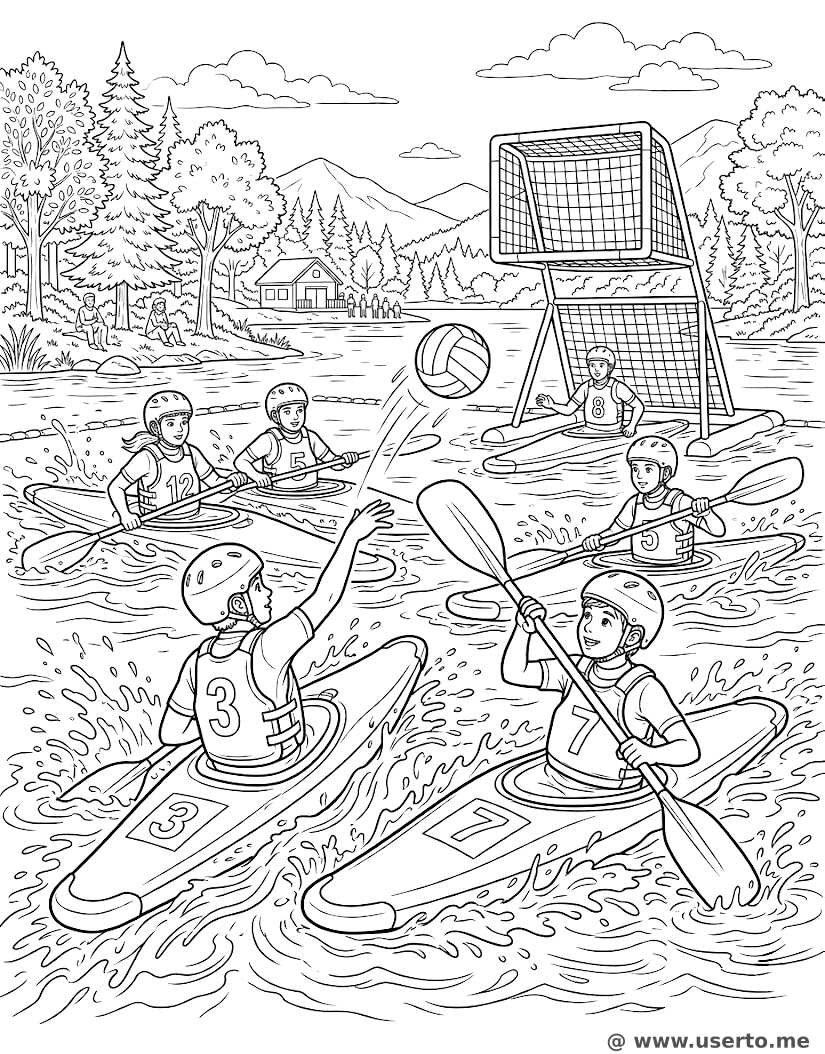 Partida Intensa de Canoa Polo