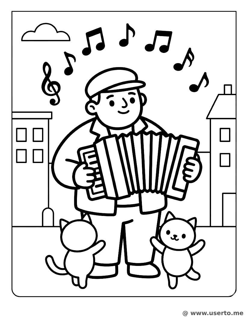 The Joyful Street Accordionist