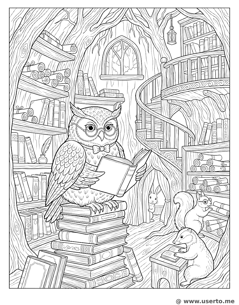 The Owl Librarian’s Secret Study