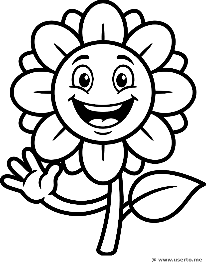 Lächelnde Sonnenblumen in der Sonne