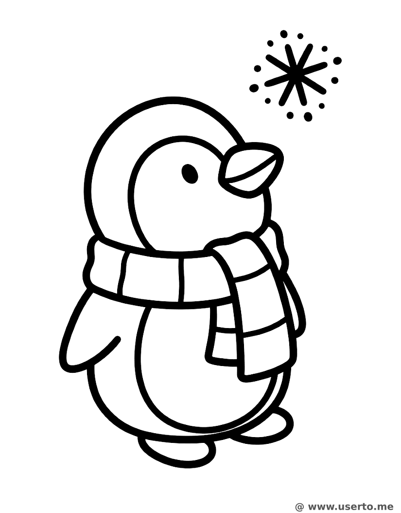 O primeiro floco de neve do pinguim