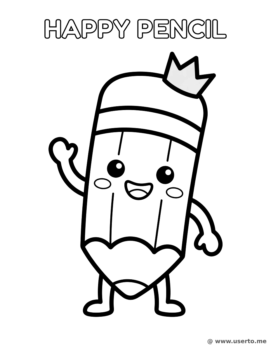 왕관을 쓴 연필 친구