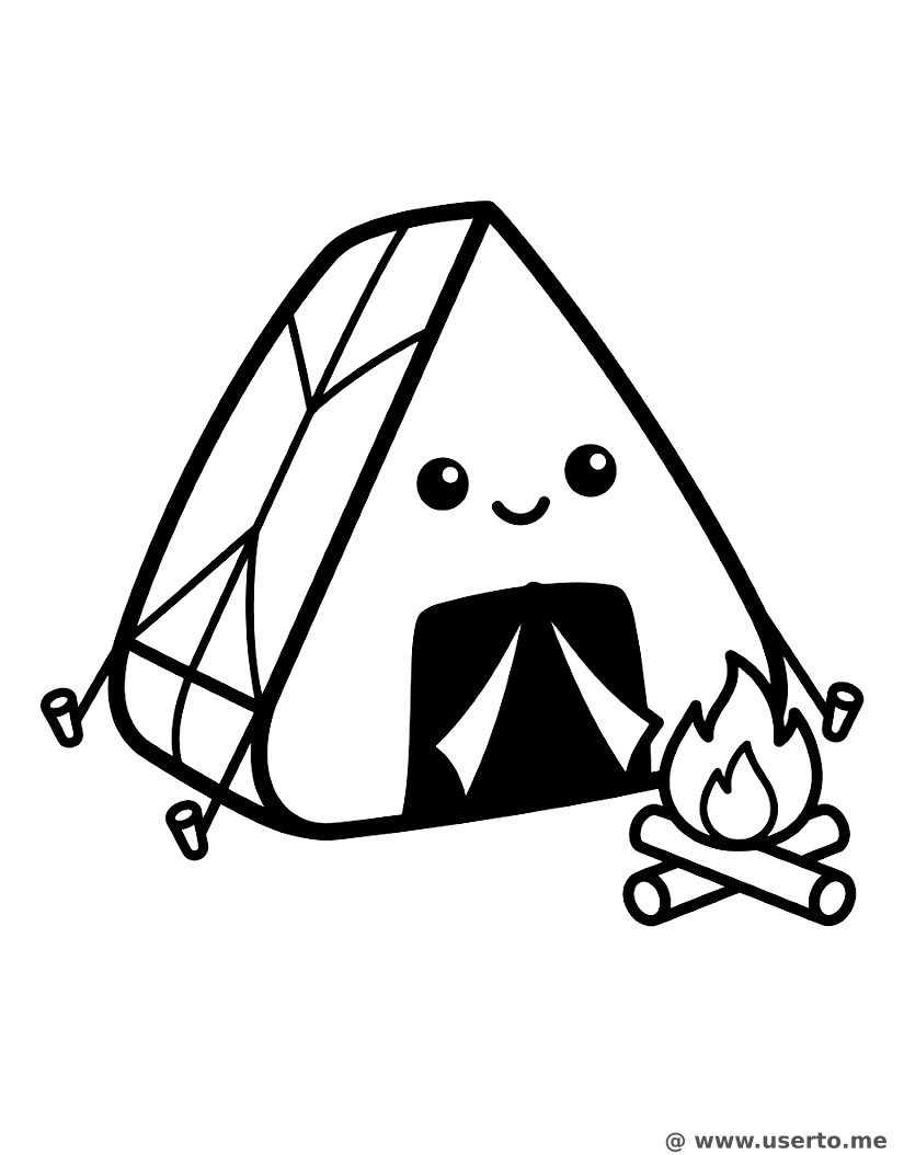 졸린 오니기리 텐트