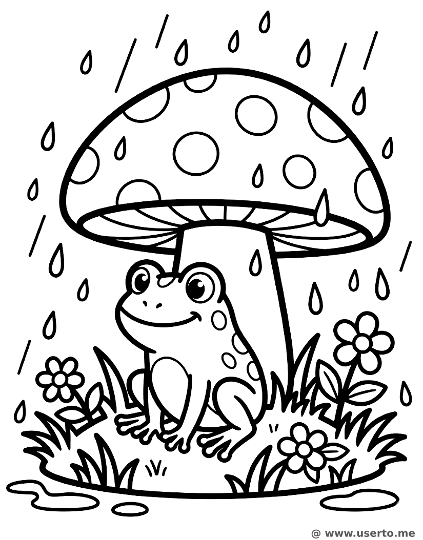 Frog’s Mushroom Umbrella