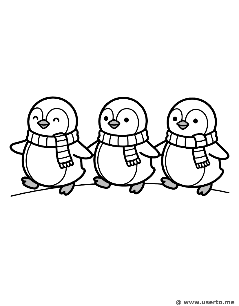 Fröhliche Pinguin-Parade