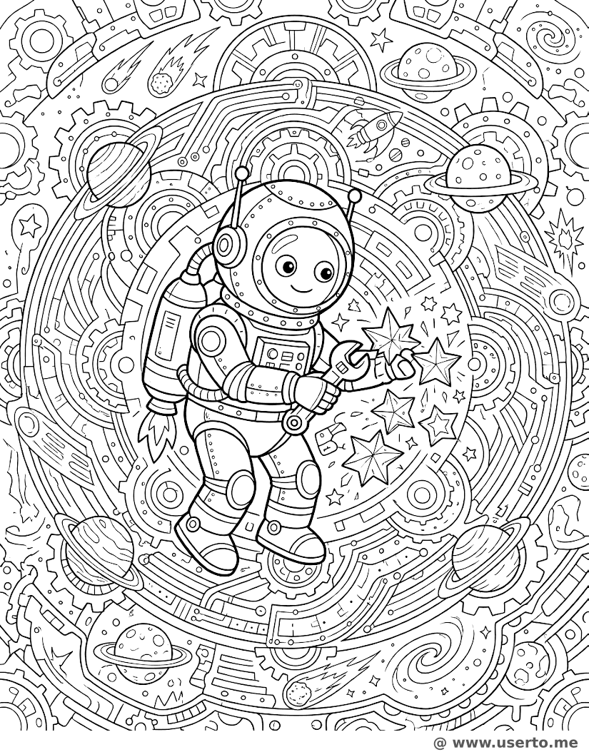 Cosmic Robot Mechanical Grid
