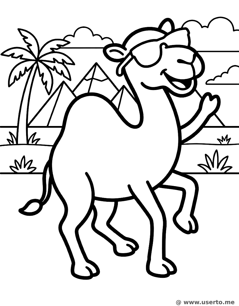 Cooles Kamel bei den Pyramiden