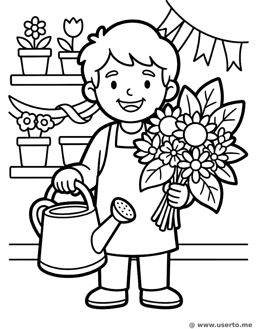 A Florista da Floricultura Ensolarada