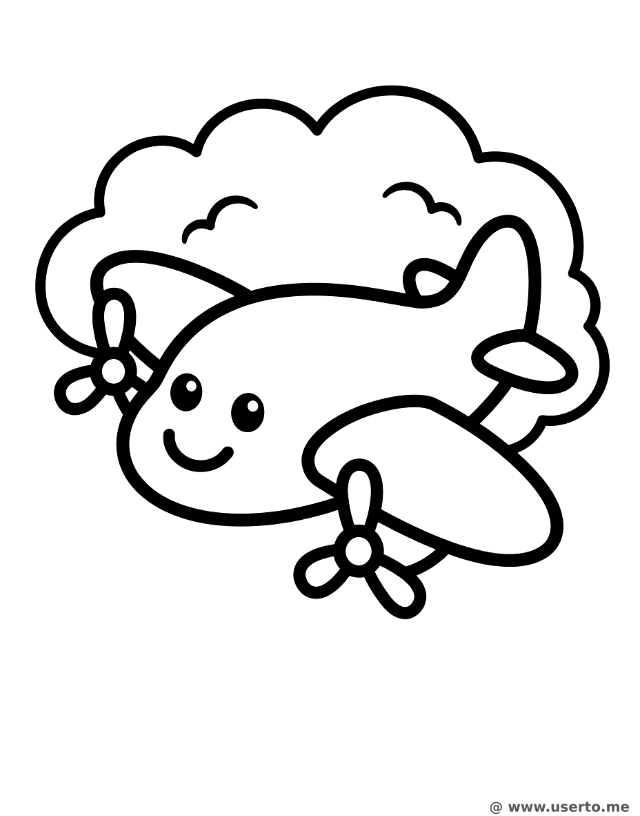 Fluffy Cloud Little Airplane
