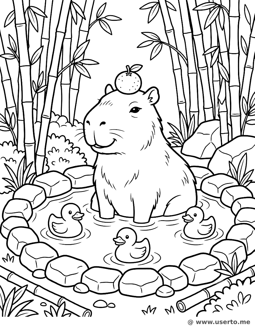 Dia de Spa do Capivara com Patinhos de Borracha