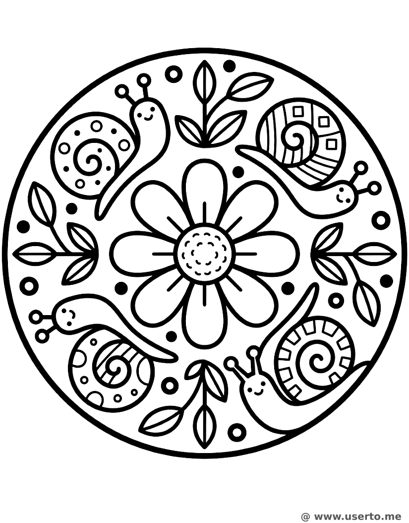 Racing Snail Shell Mandala