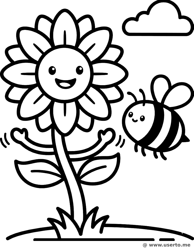 Flor Dançante Beijada pelo Sol