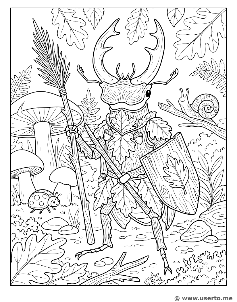 O Besouro-Vaca Cavaleiro da Floresta