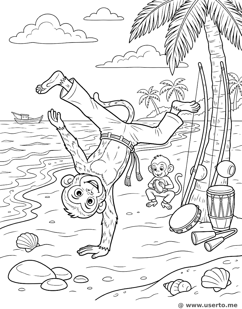 O chute de Capoeira do macaco