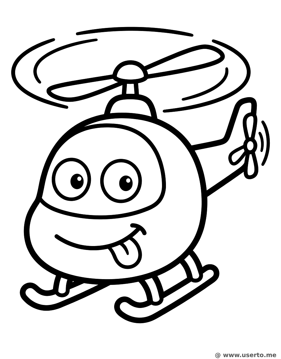 메롱하는 헬리콥터