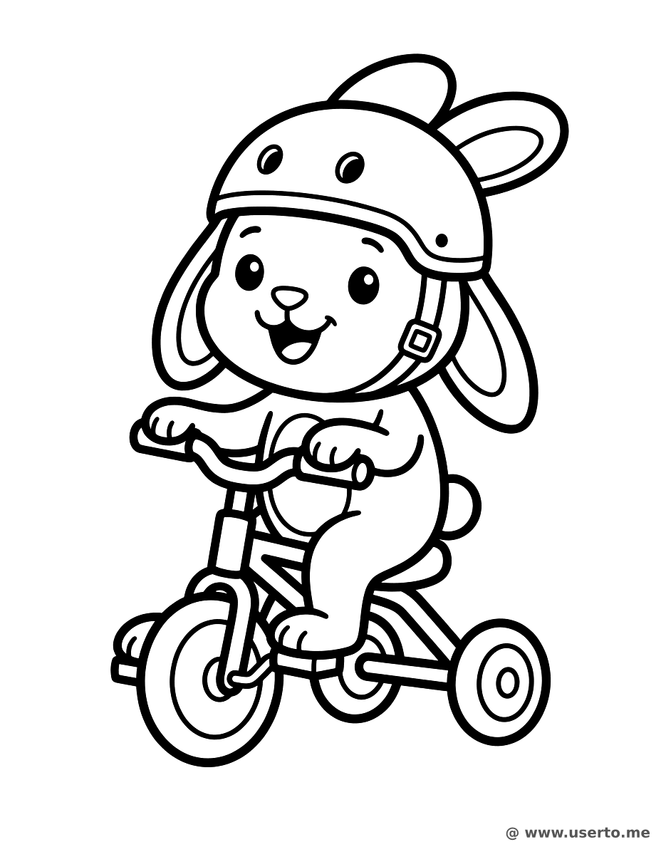 자전거 타는 꼬마 토끼