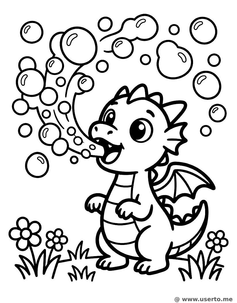 La Fiesta de Burbujas del Bebé Dragón