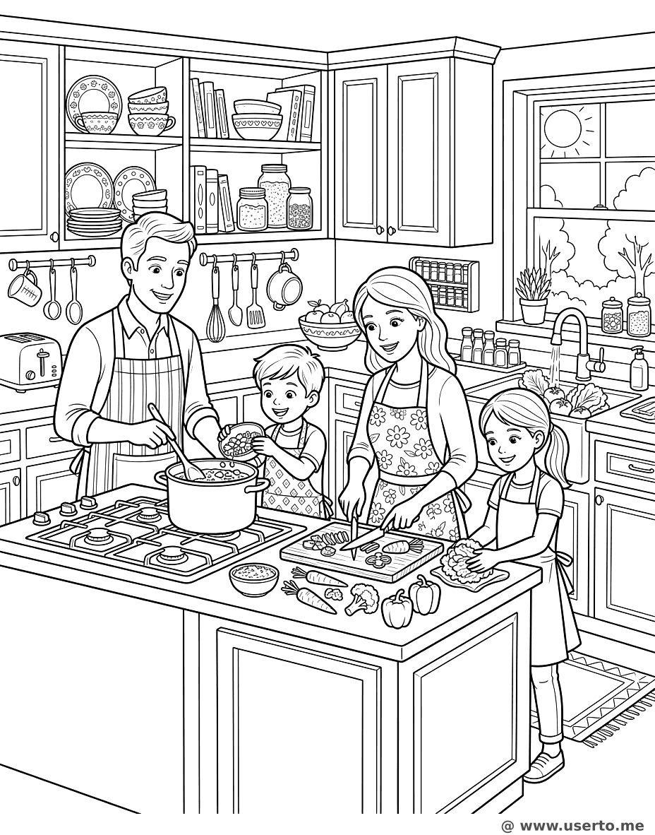 온 가족 요리 시간