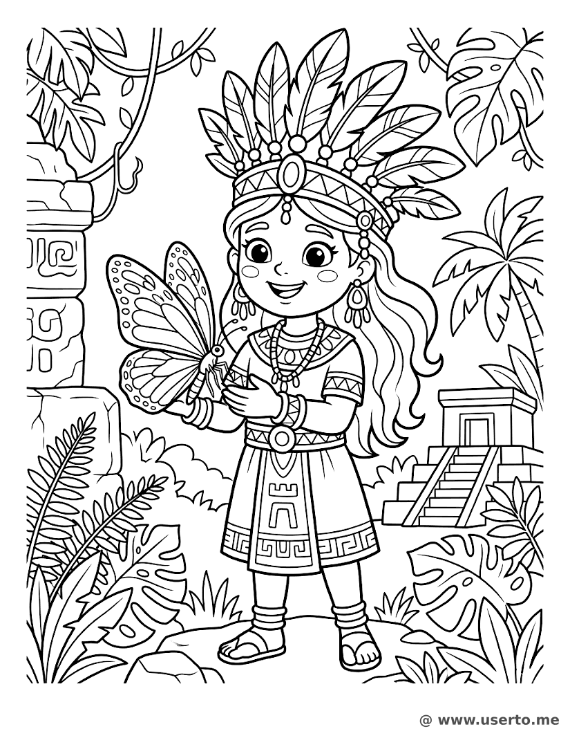 Mayan Jungle Butterfly Princess
