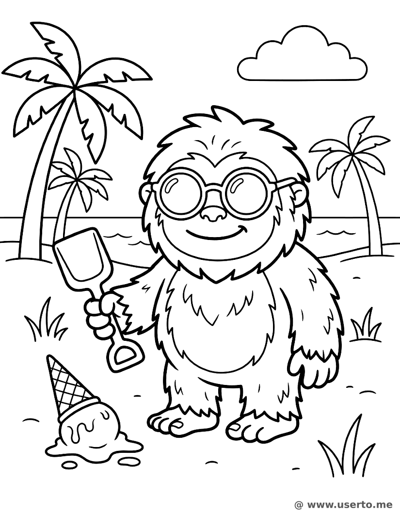 서툰 아기 예티의 바닷가 나들이