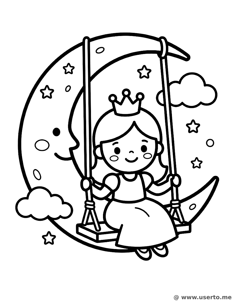 Mondprinzessin auf der Sternenschaukel