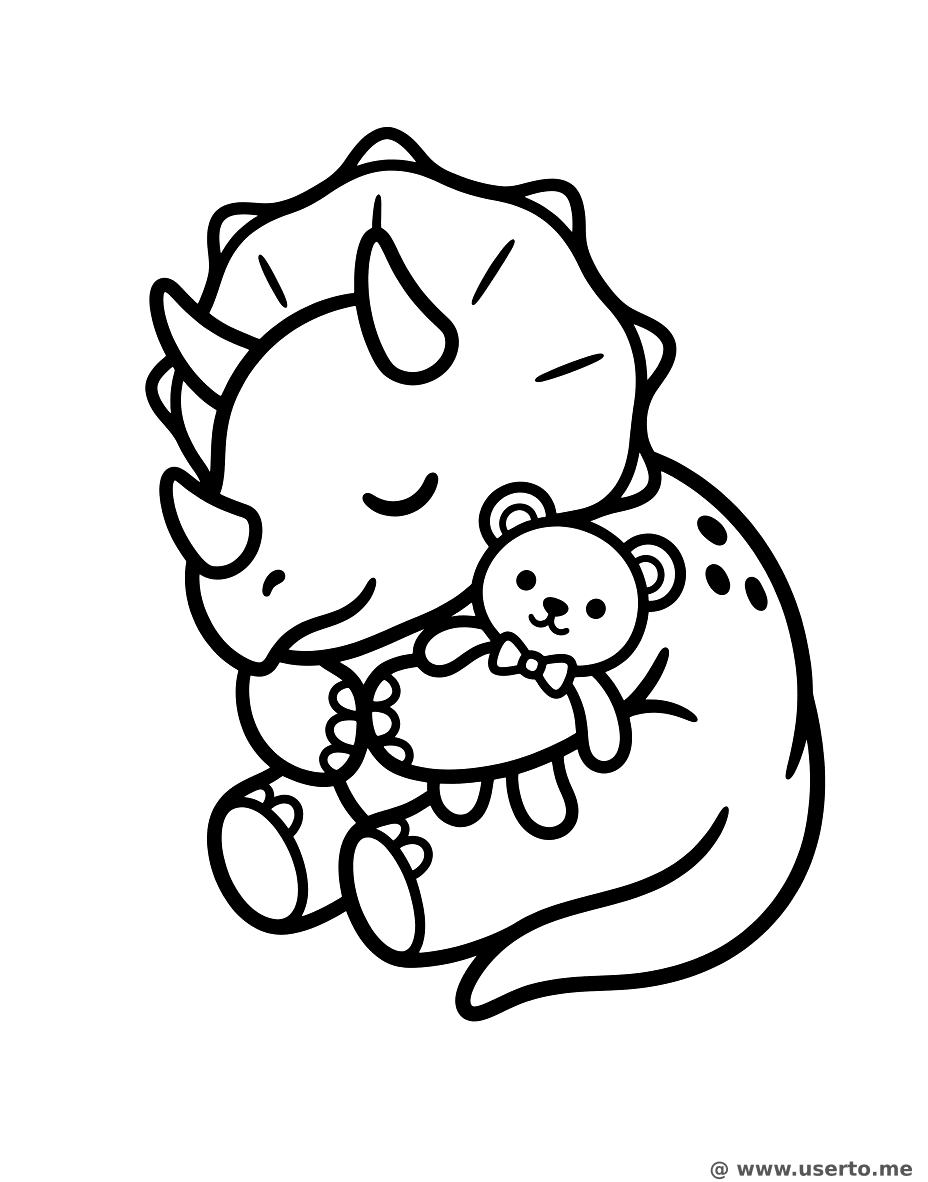 곰인형과 자는 트리케라